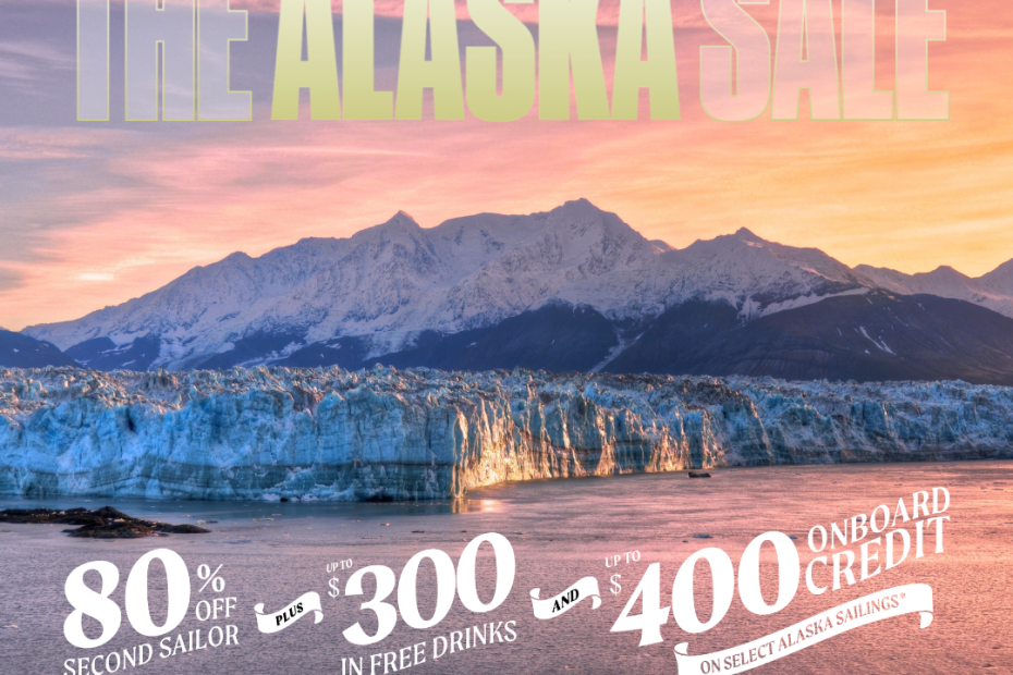 Glacier and mountain scenery on an Alaska cruise with Brilliant Lady