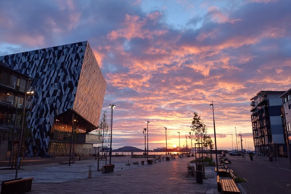 Titanic Quarter with the iconic museum in Belfast, Northern Ireland