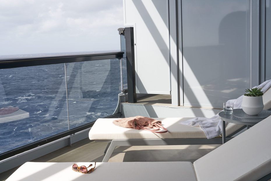 Exclusive RockStar retreat area at the Beach Club in Bimini on Virgin Voyages