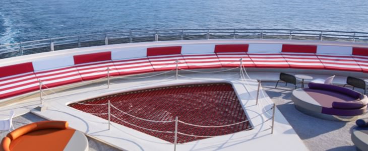 Panoramic view of Greek islands with turquoise water on Virgin Voyages itinerary