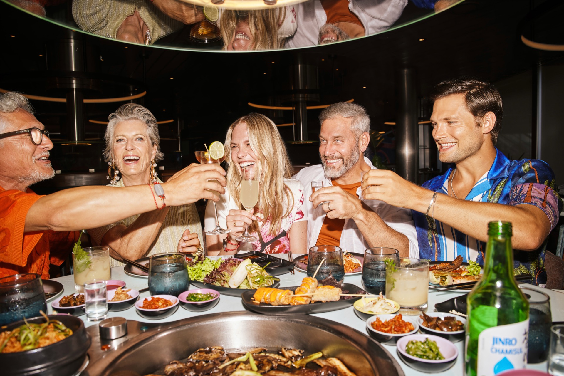 Bo Ssam feast experience at Gunbae Korean restaurant on Virgin Voyages