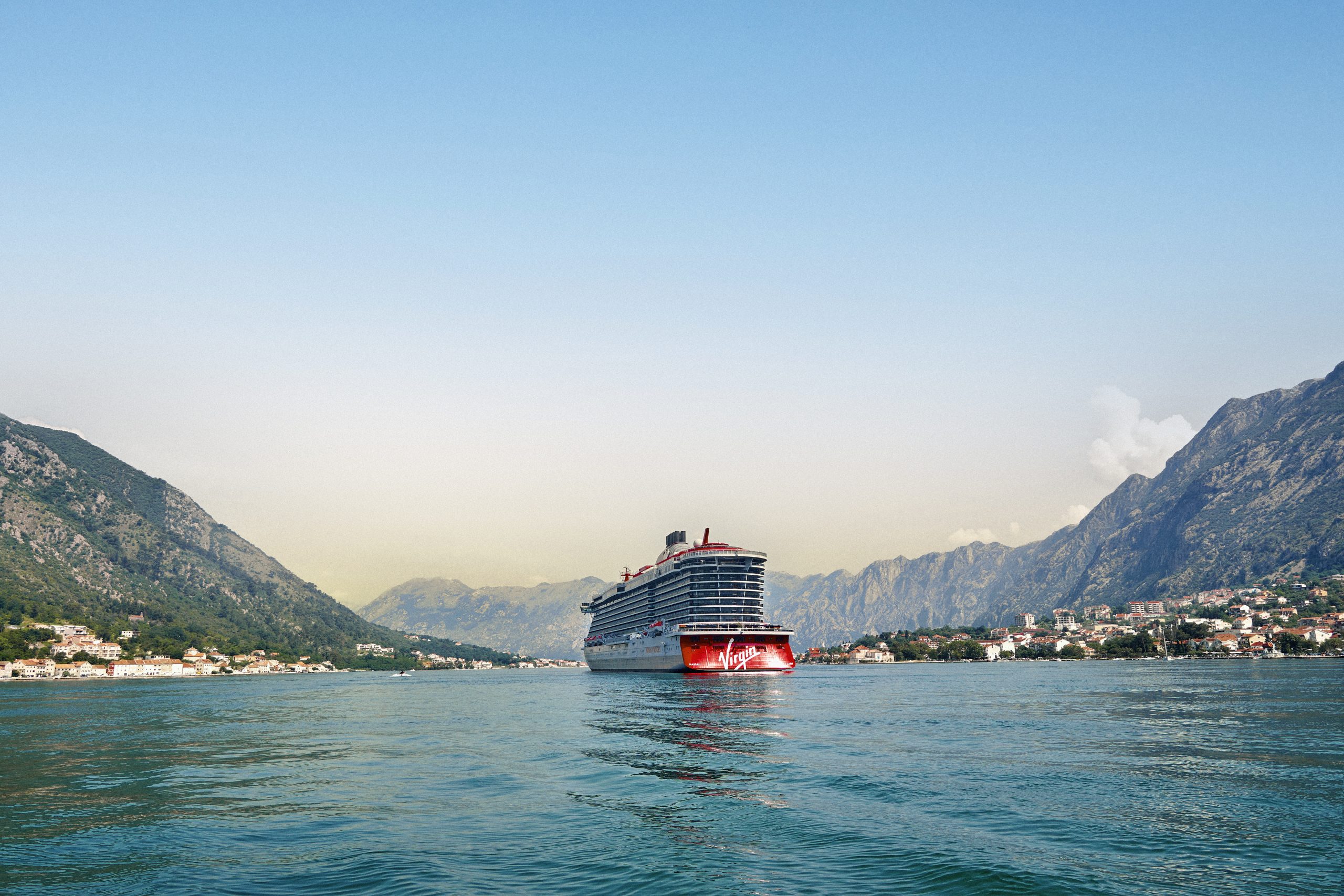 Italian coastline and port town for Virgin Voyages Mediterranean season