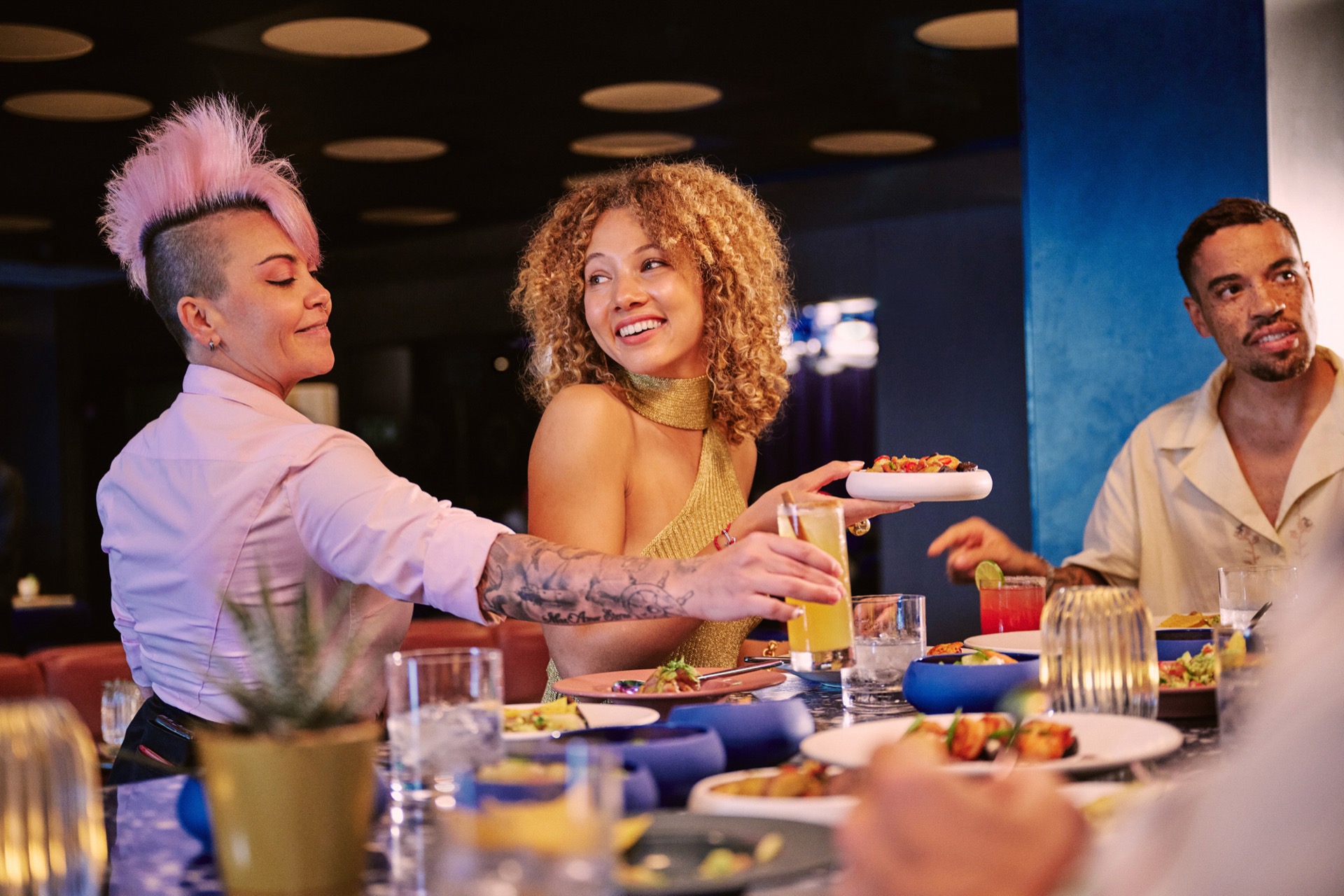 Modern Mexican dishes at Pink Agave restaurant on Virgin Voyages