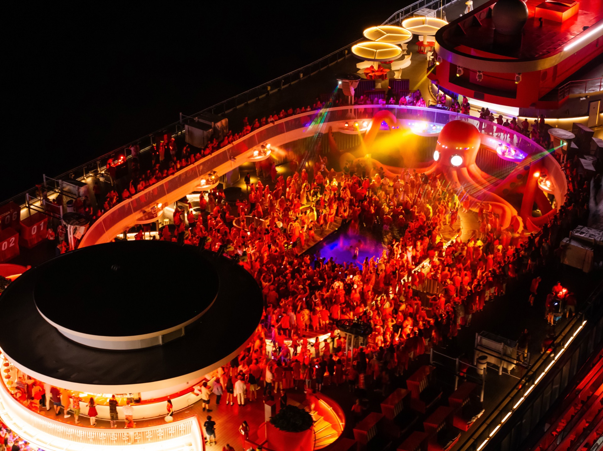 Celebrity headliner performance on a Red Hot Sailing Club voyage on Virgin Voyages