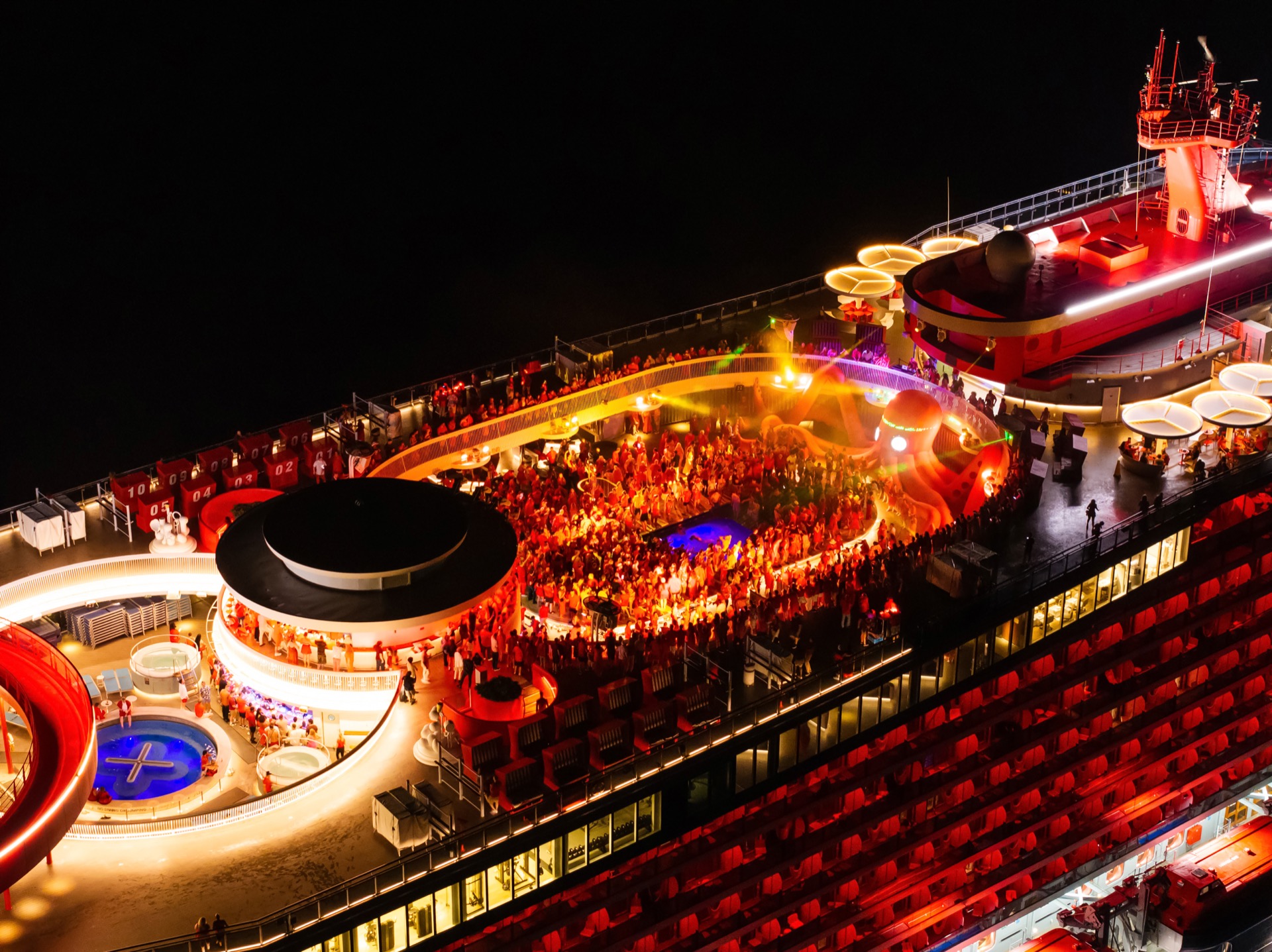 Celebrity headliner performance on a Red Hot Sailing Club voyage on Virgin Voyages