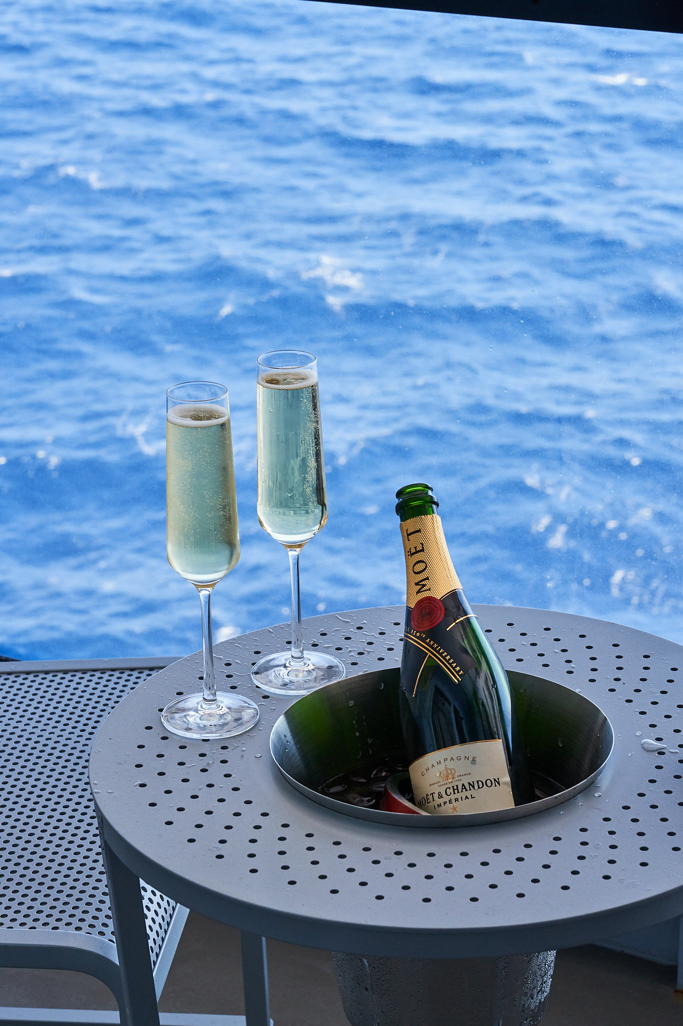 Luxurious RockStar Quarters suite interior on Virgin Voyages