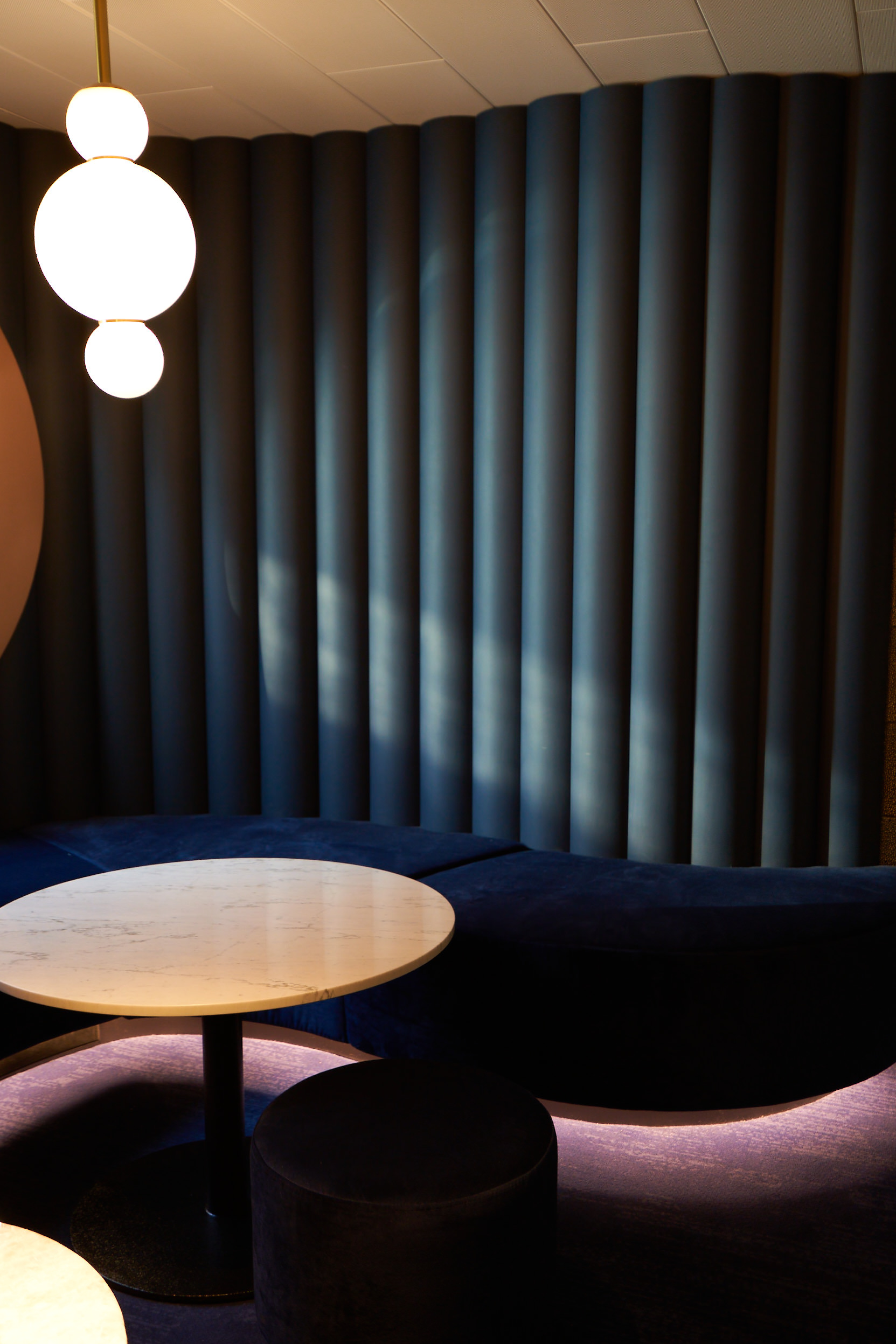 Craft cocktails served at the elegant Sip Lounge on Virgin Voyages