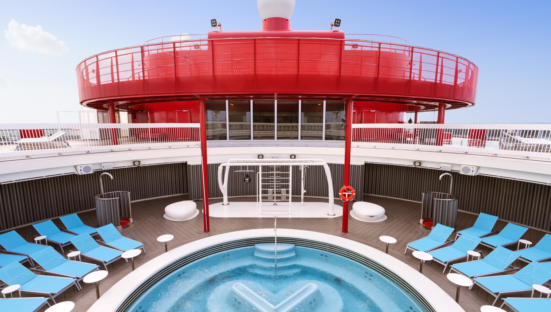 Relaxation area at Redemption Spa with tips for booking on Virgin Voyages