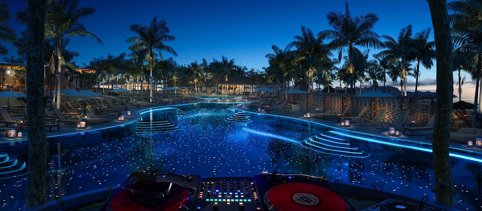 Stand-up paddleboard yoga at the Beach Club in Bimini on Virgin Voyages