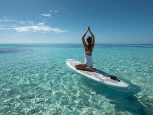 SUP Yoga at Bimini Beach Club: What to Expect on Virgin Voyages