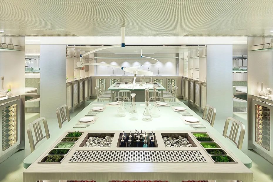 Test Kitchen experimental dining venue on Virgin Voyages