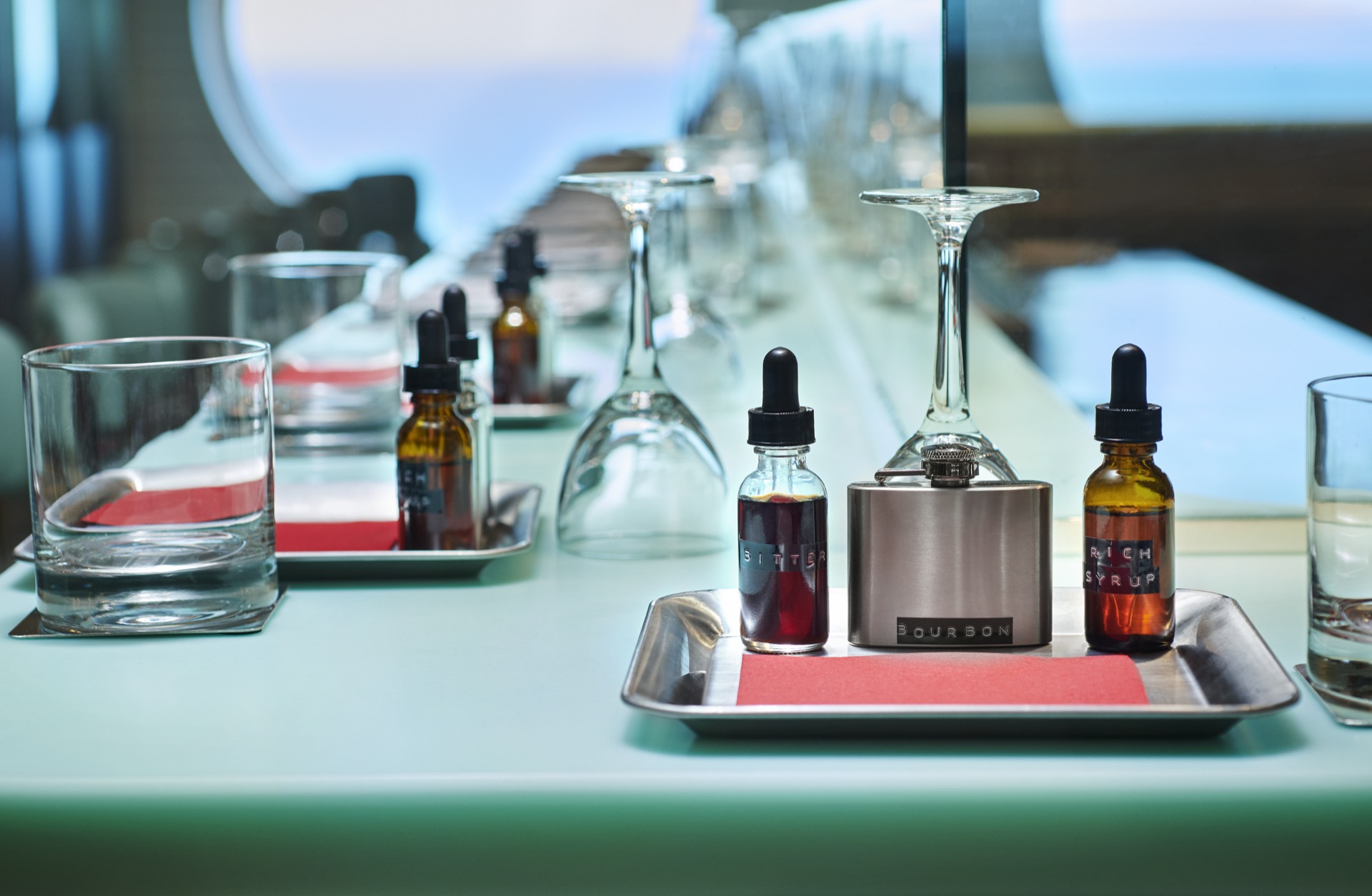 Multi-course tasting menu experience at Test Kitchen on Virgin Voyages