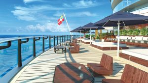The Dock: Virgin Voyages’ Outdoor Bar and Hangout Space