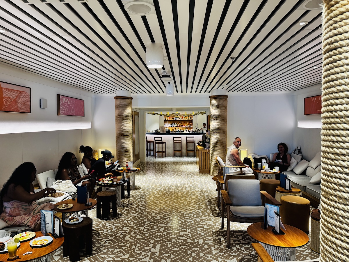 A bar on Deck 6 of Virgin Voyages