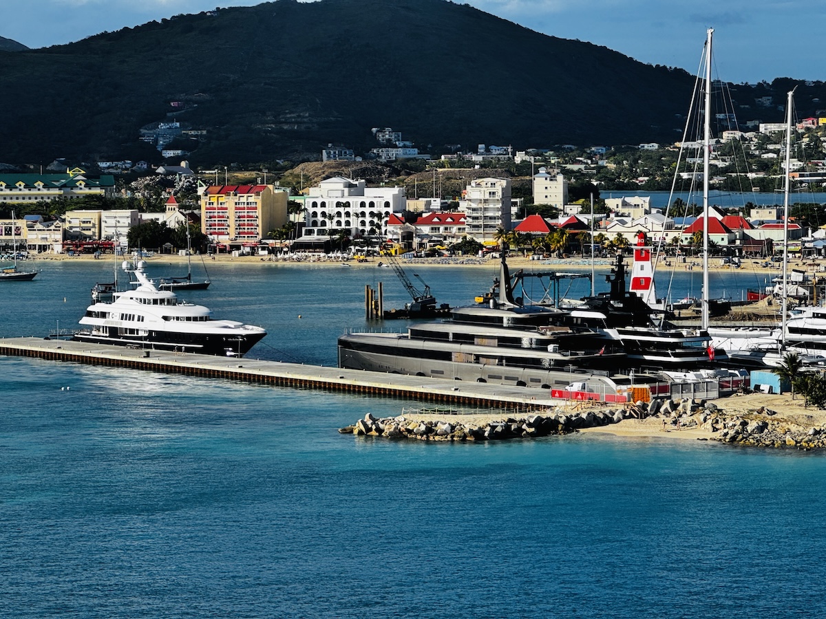 Caribbean coastline as seen from Virgin Voyages