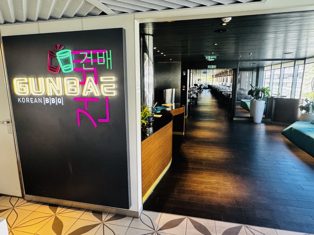 Gunbae Korean BBQ restaurant on Virgin Voyages