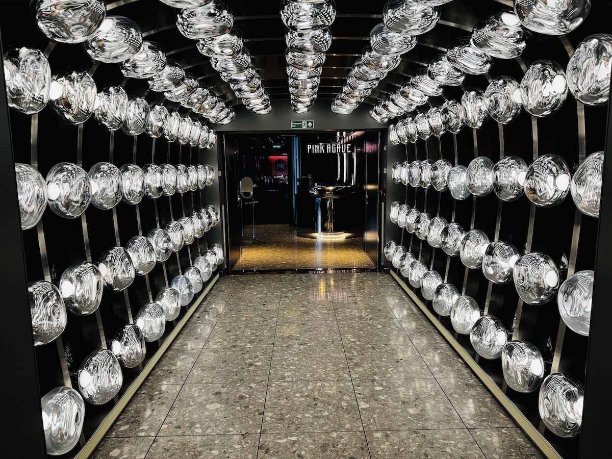 Entrance to Pink Agave restaurant on Virgin Voyages