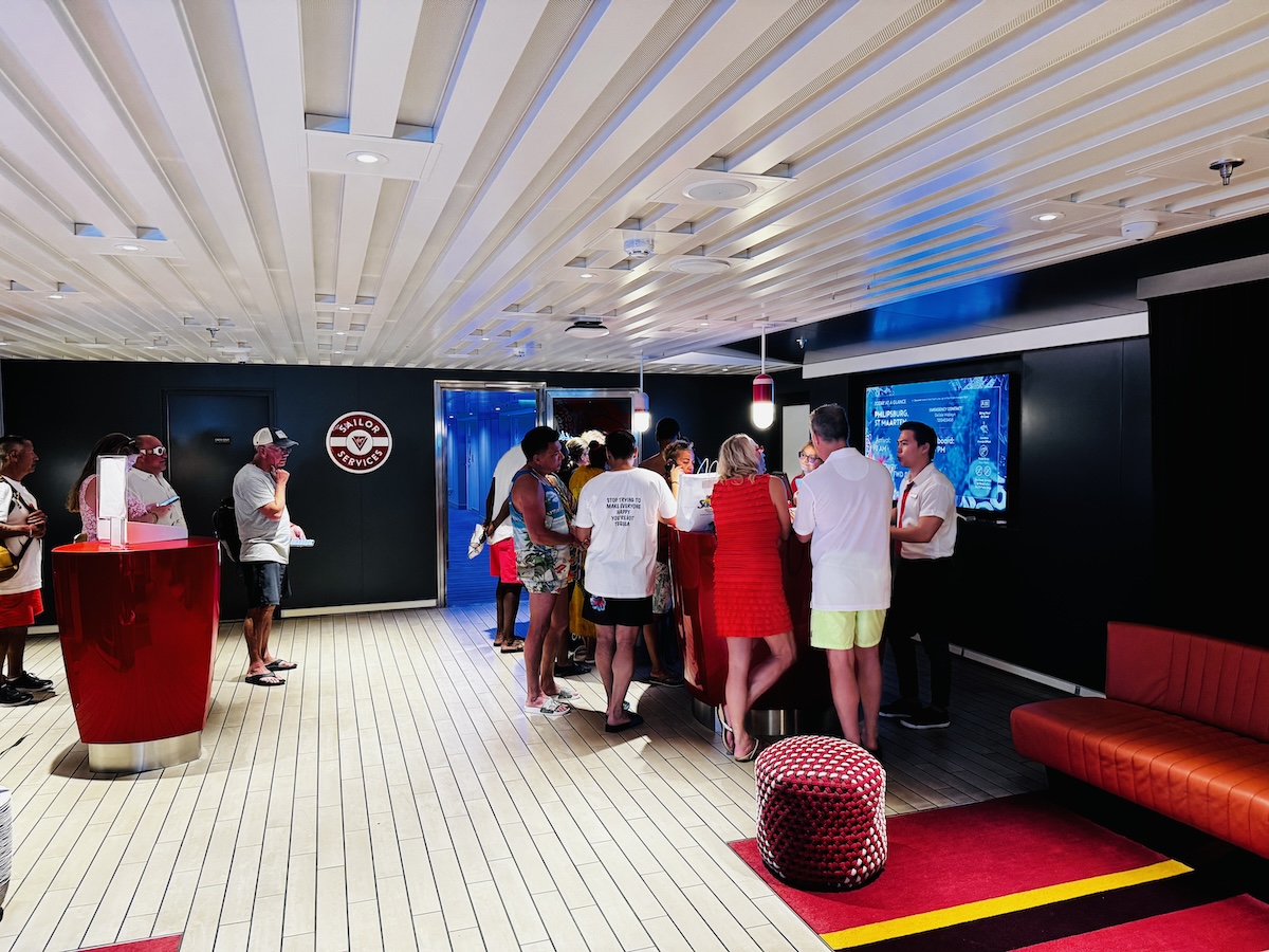 Sailor Services desk on Virgin Voyages