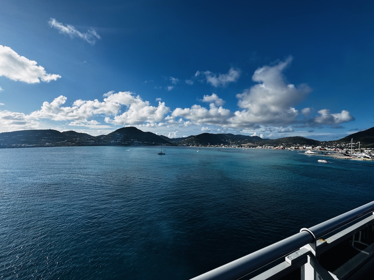 St. Maarten port view from Virgin Voyages