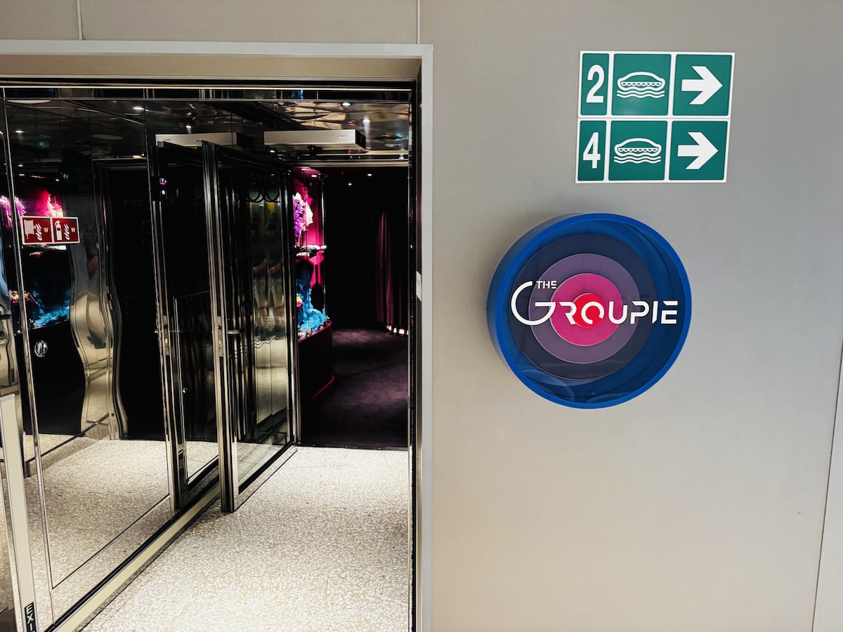 The Groupie karaoke room on Virgin Voyages