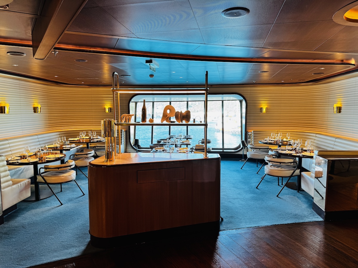 Ocean view from The Wake restaurant on Virgin Voyages