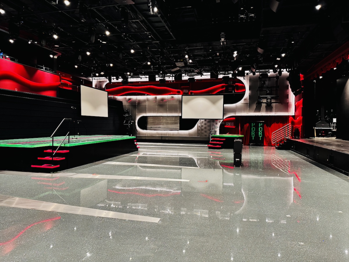 The Red Room theater on Virgin Voyages