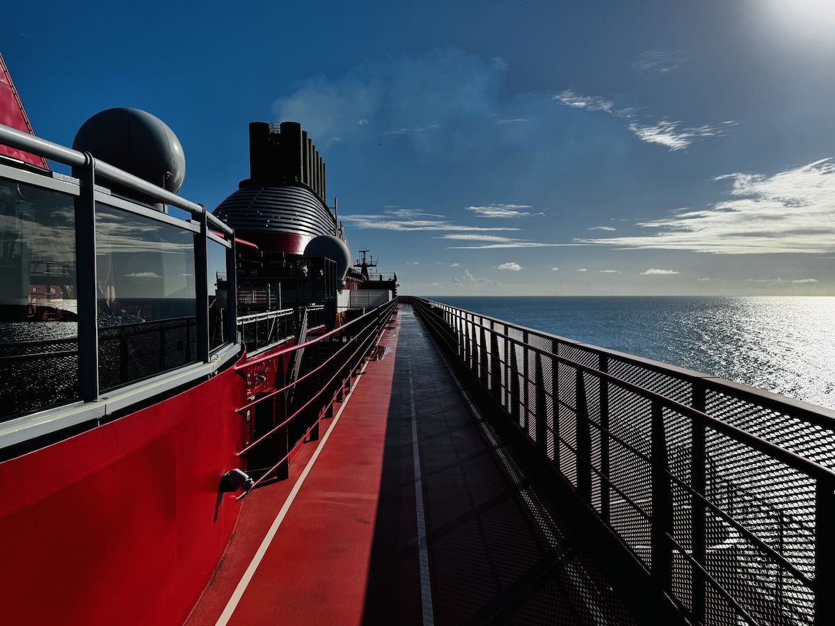 The walking track on Virgin Voyages